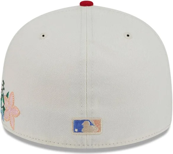 Anaheim Angels Creme Floral Chain Stitch Green UV - Image 5