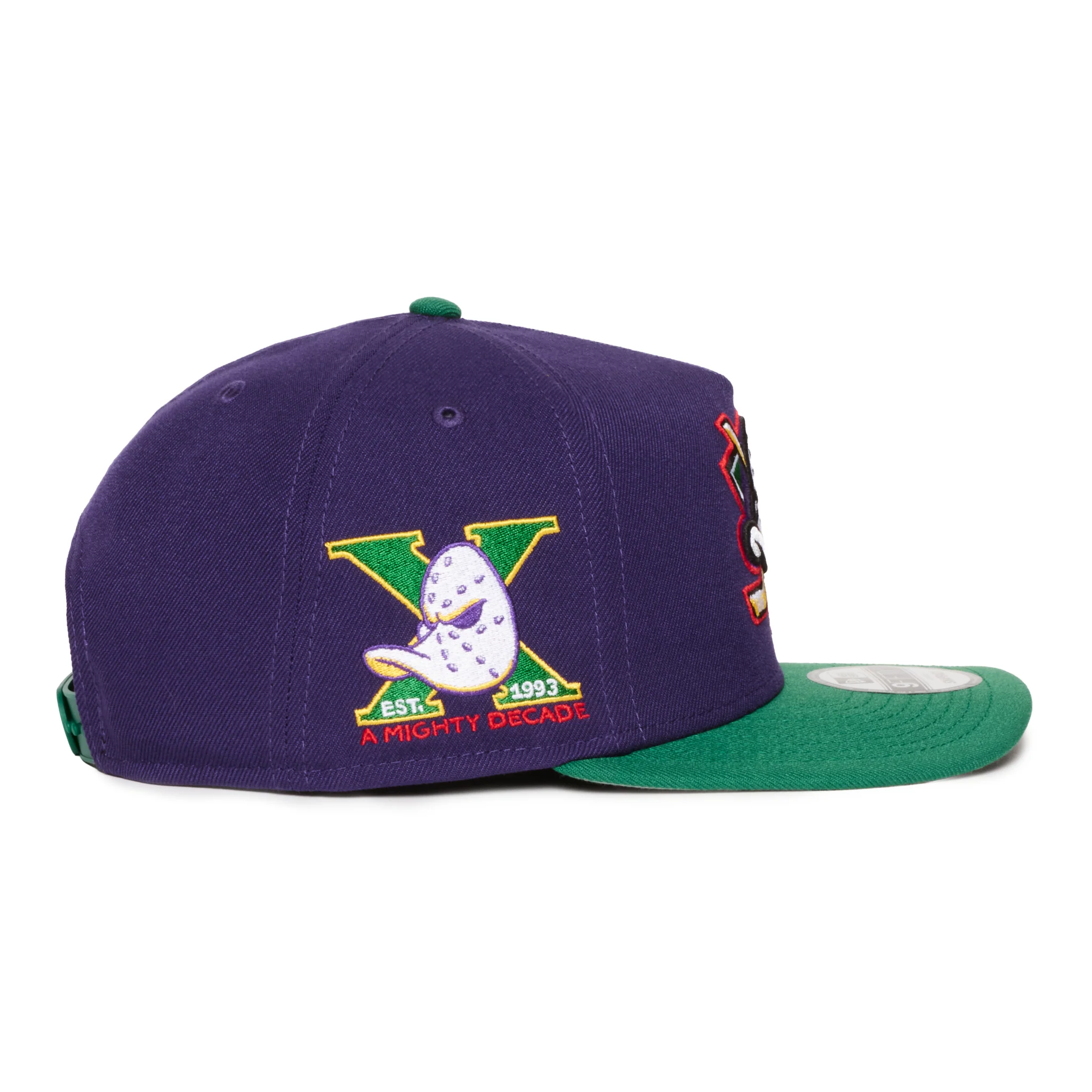 Anaheim Ducks Green And Purple 950 AFrame Snap Back - Image 4