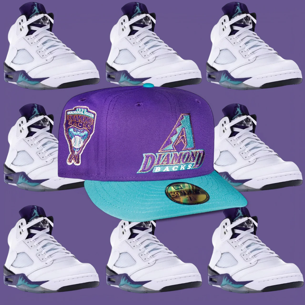 Arizona Diamond Backs Purple and Teal 1998 Inaugural - Image 2