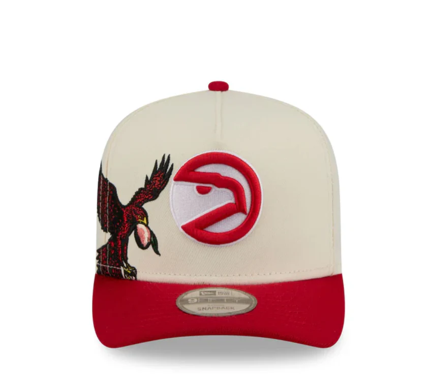 Atlanta Hawks HWC Chrome White 9FIFTY A-Frame Snapback - Image 2