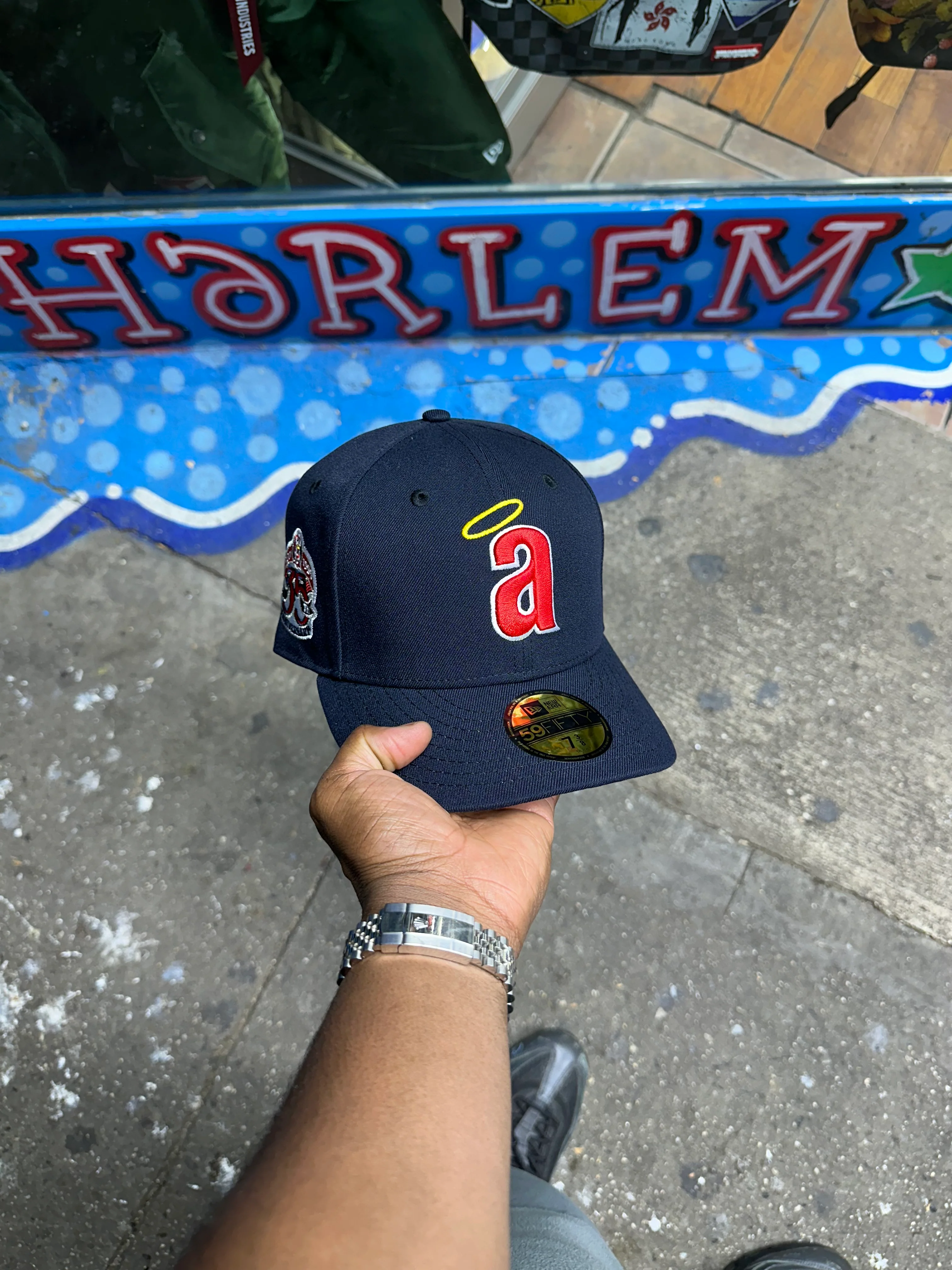 California Angels "Lower Case A" All Navy  35Th - Image 2