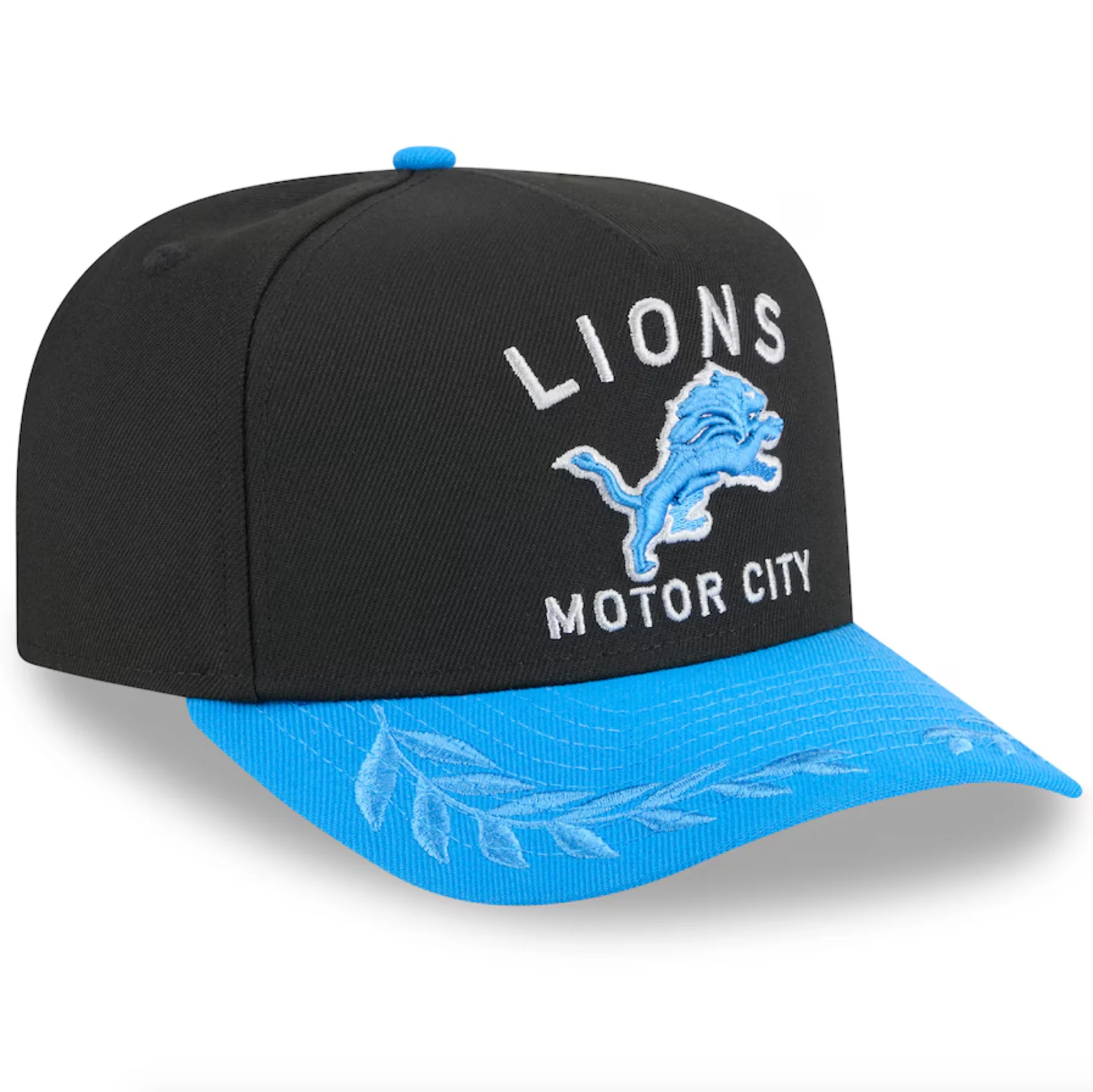 Detroit Lions Black NFL25 DRAFT 950 AFrame Snap Back - Image 3