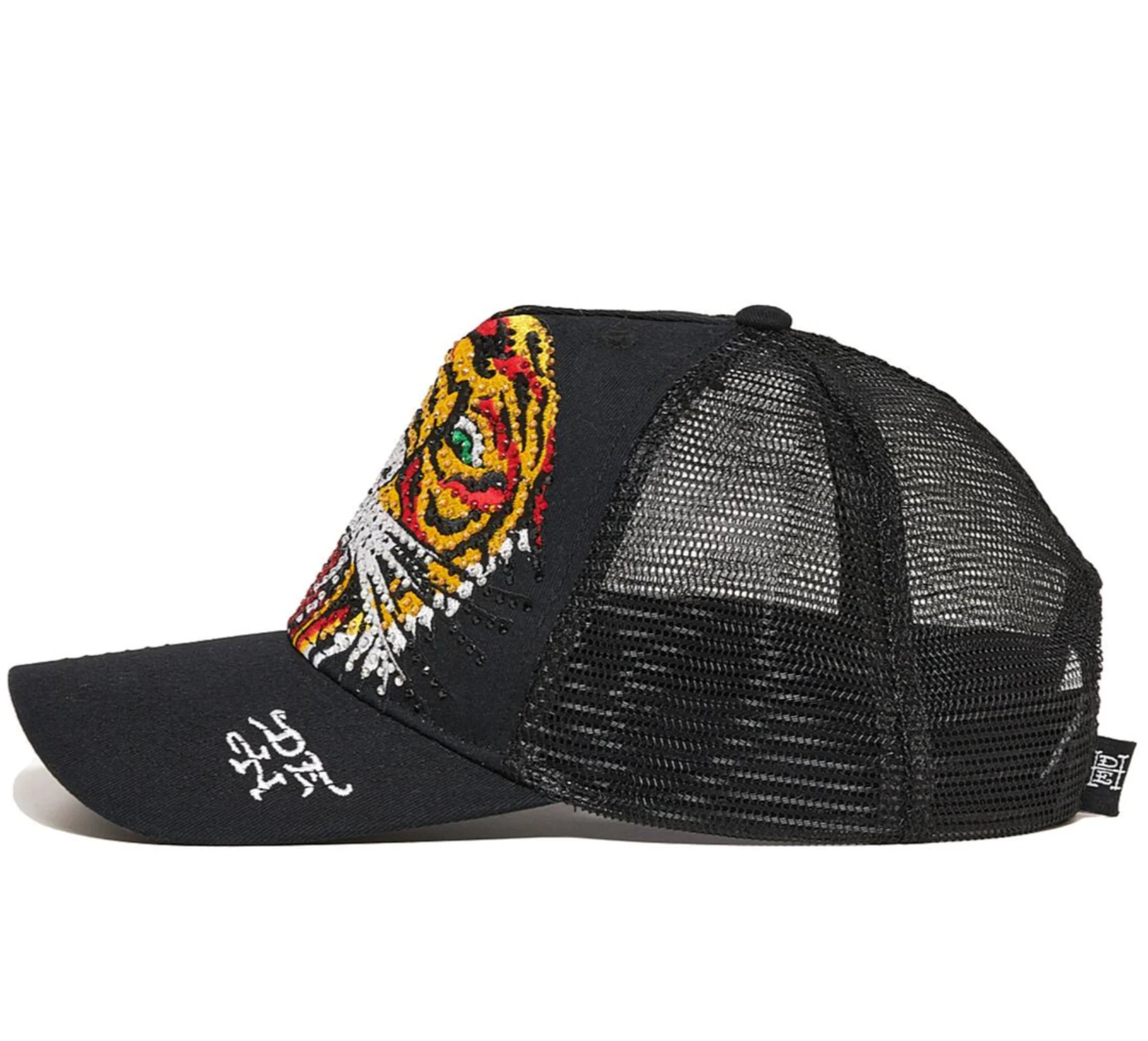 Ed Hardy RHINESTONE TIGER TRUCKER HAT - Image 2