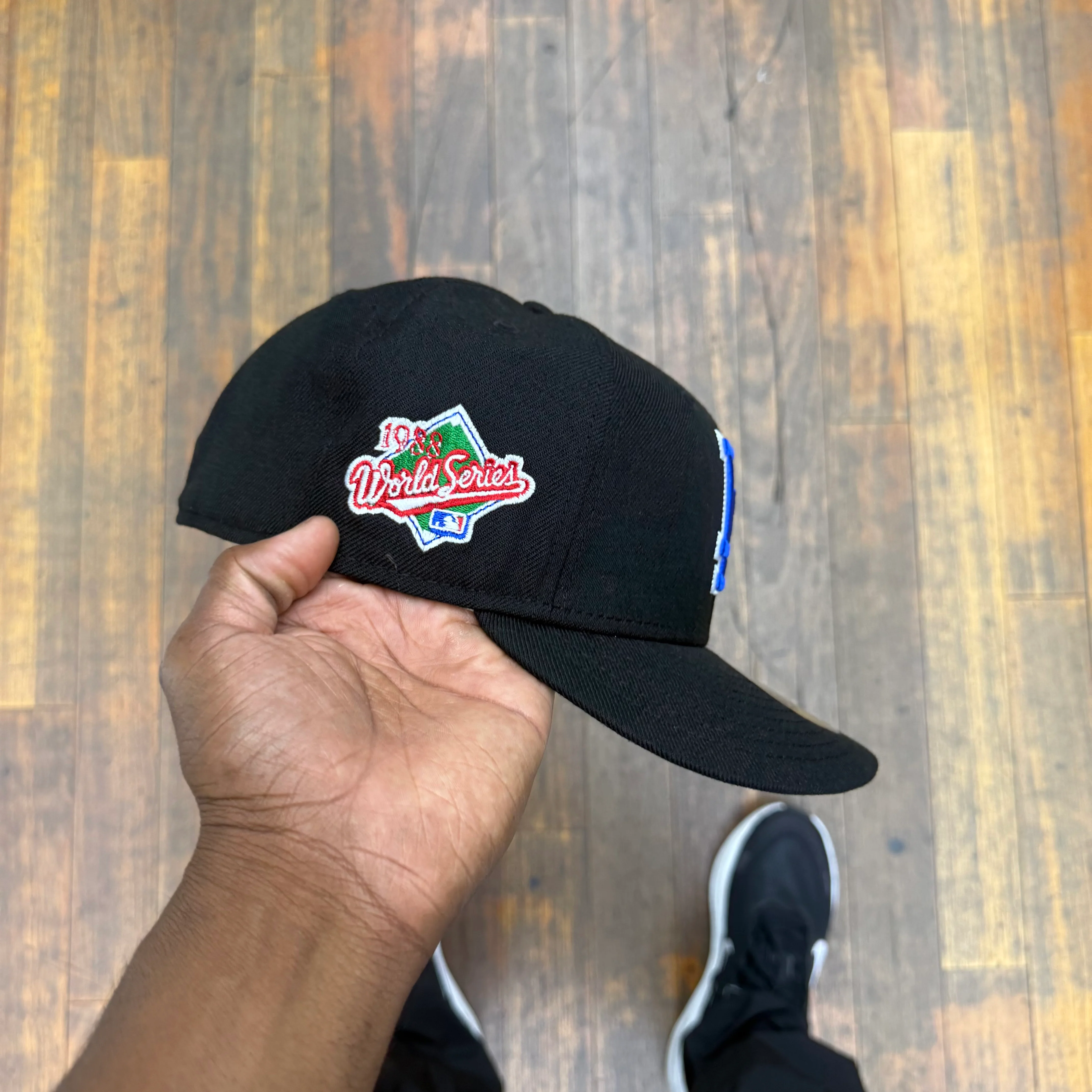 Los Angeles Dodgers All Black Blue Logo 1988 World Series - Image 7