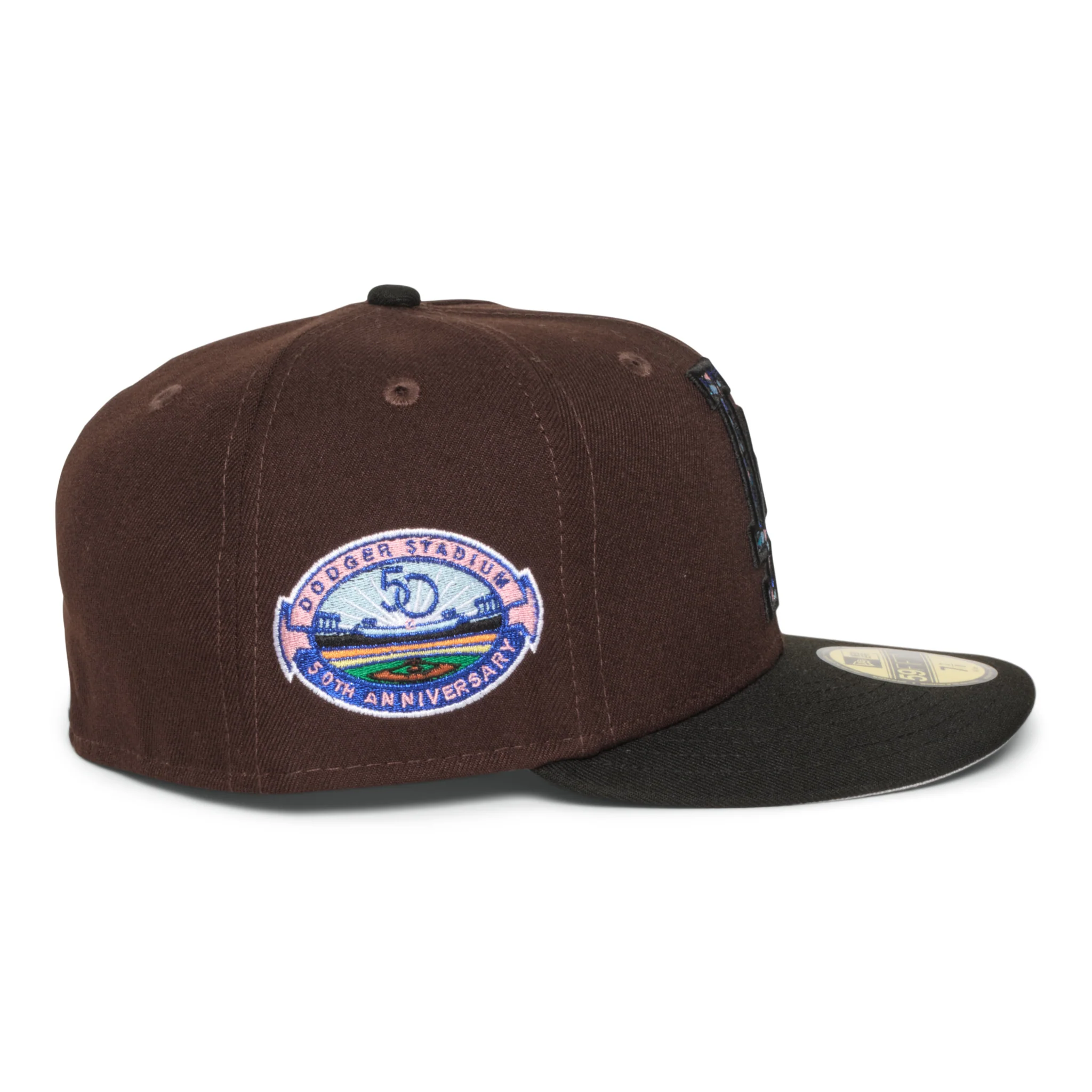 Los Angeles Dodgers Brown and Black Stain Glass 50Th Anniversary - Image 4