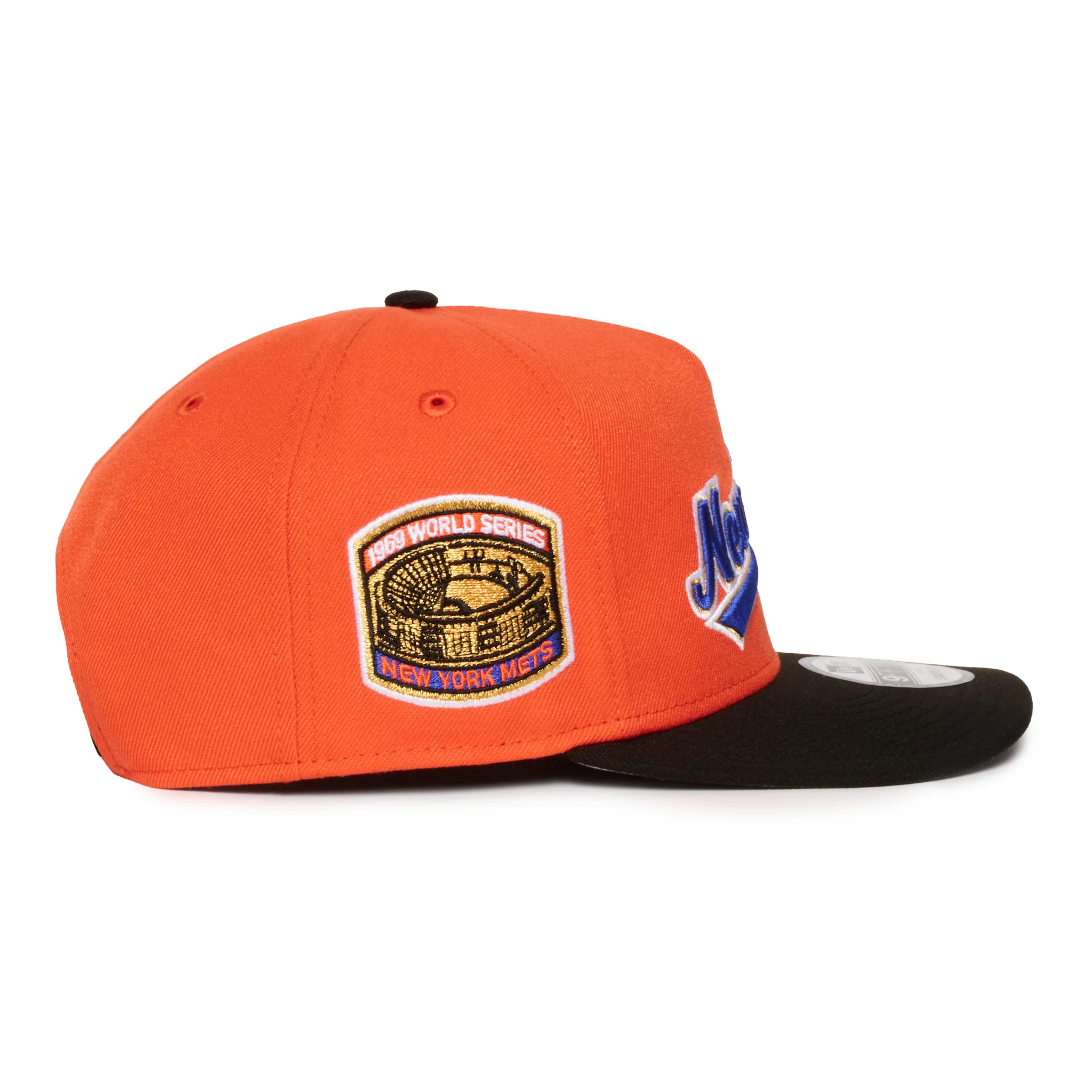 New York Mets Orange and Black Script 950 AFrame 1969 WS Snap Back - Image 3