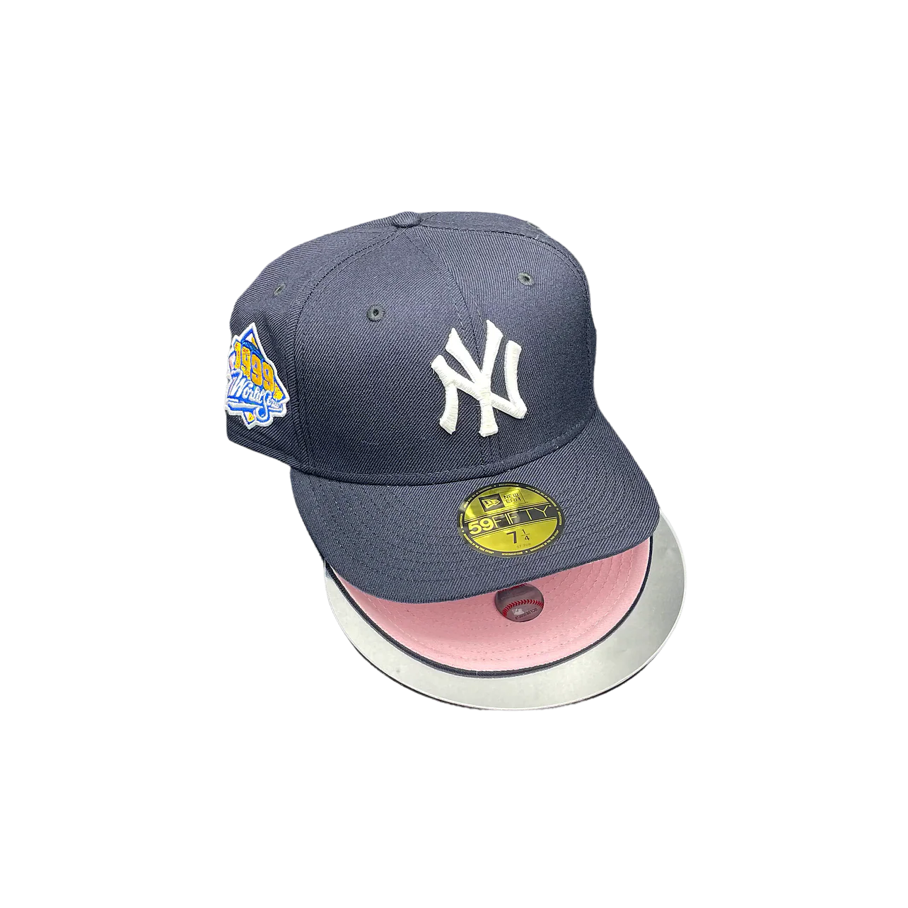 New York Yankees Navy "PINK PATCH" 1999 WORLD SERIES - Image 3