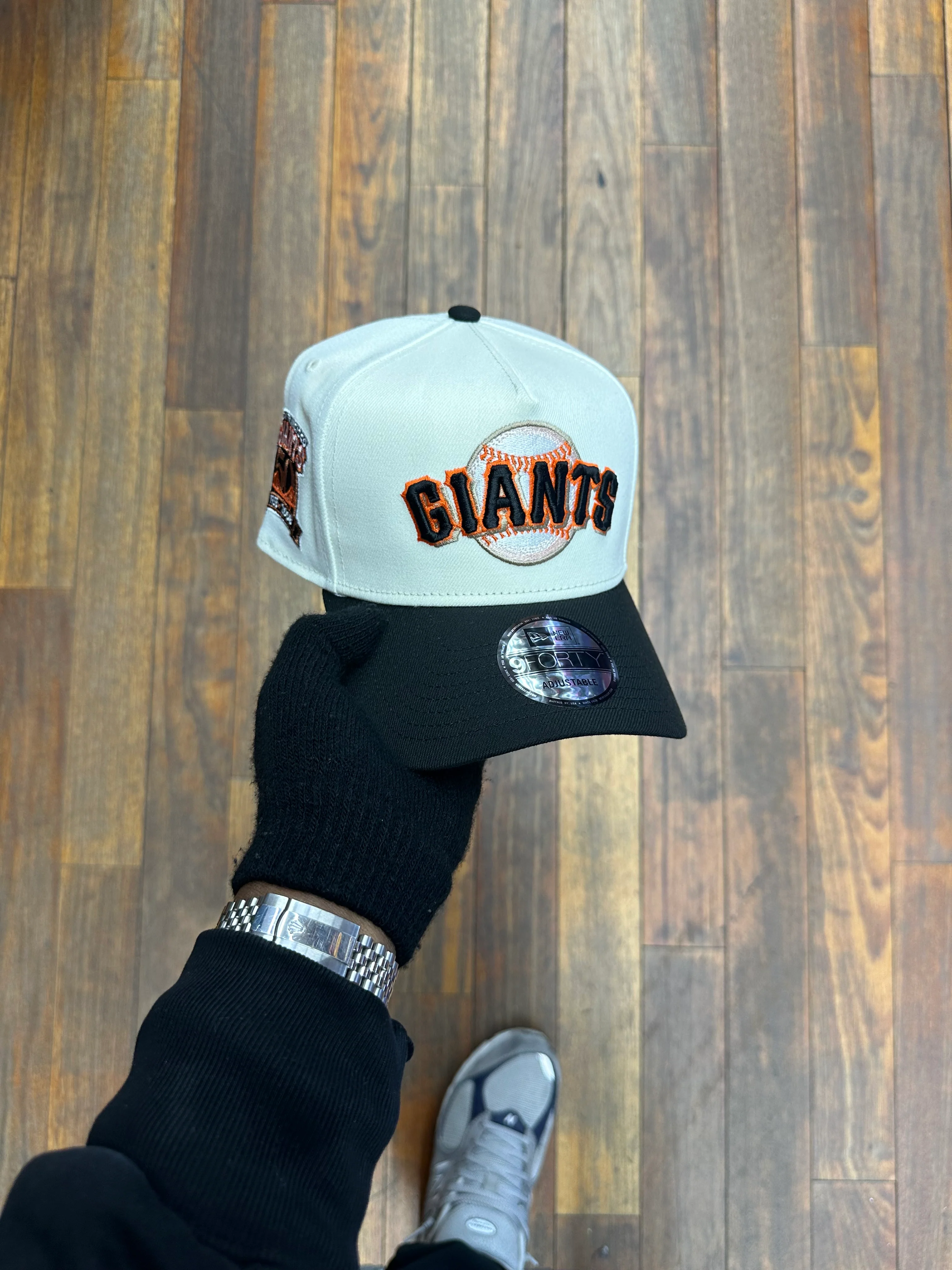San Francisco Giants Chrome White & Black 940 A-Frame Snap Back 50th - Image 4