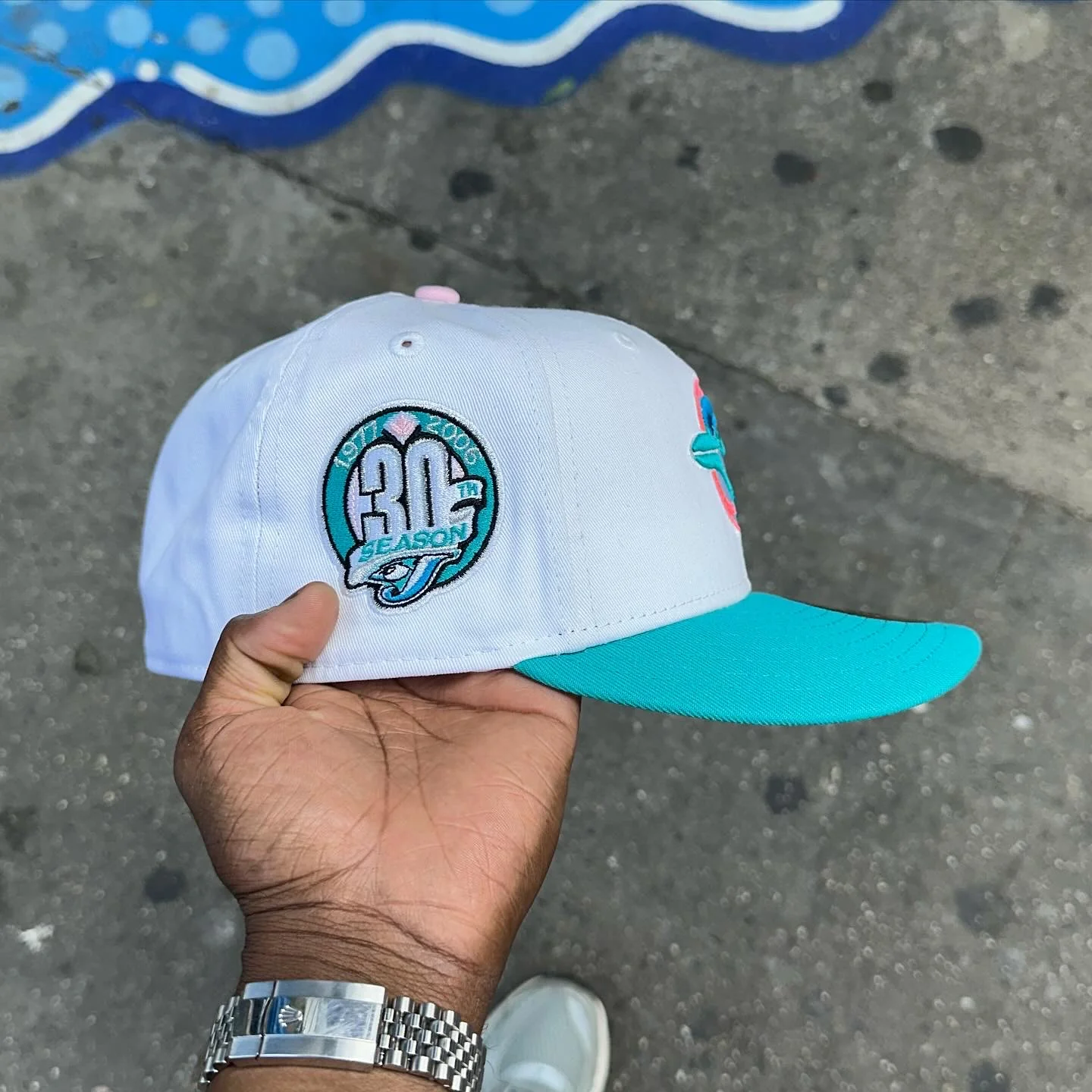 Toronto Blue Jays South Beach White Pink and Teal - Image 3